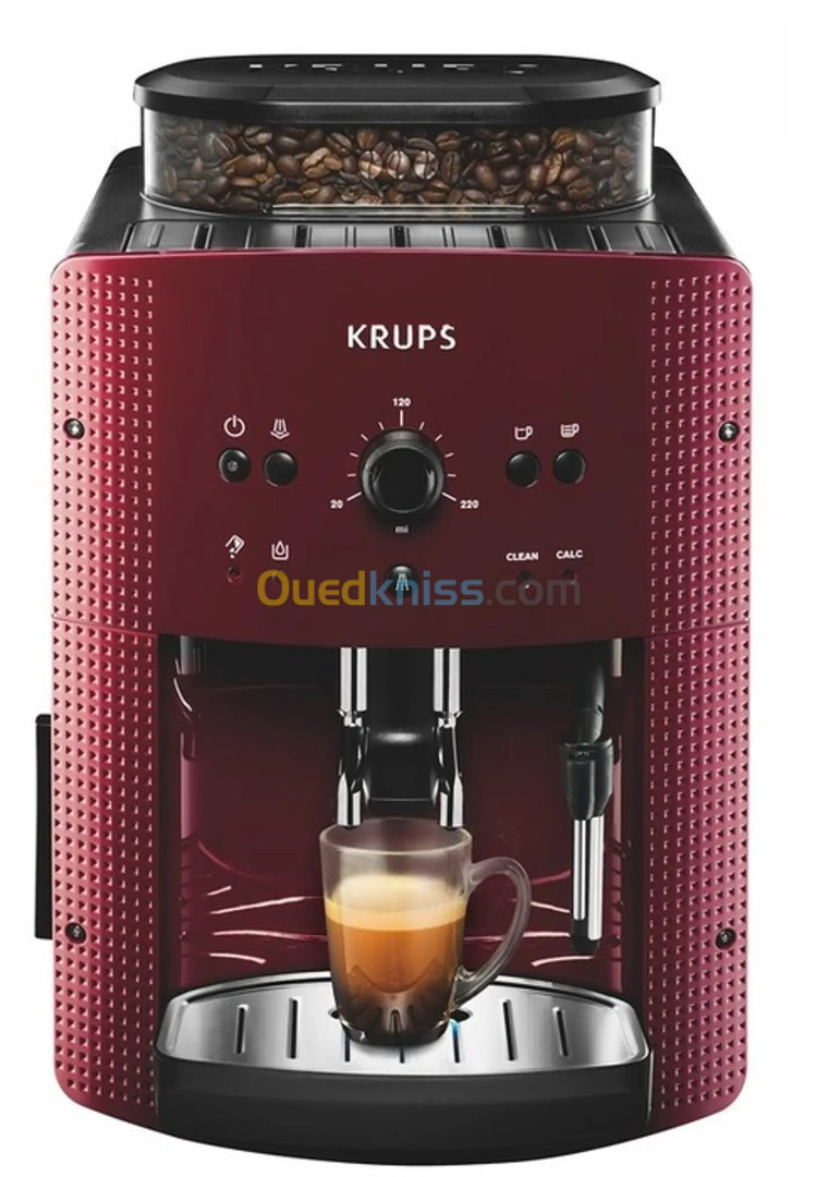 Machine À CAFE broyeur 15 BARS 1.7L KRUPS EA810770 ROUGE MADE IN FRANCE