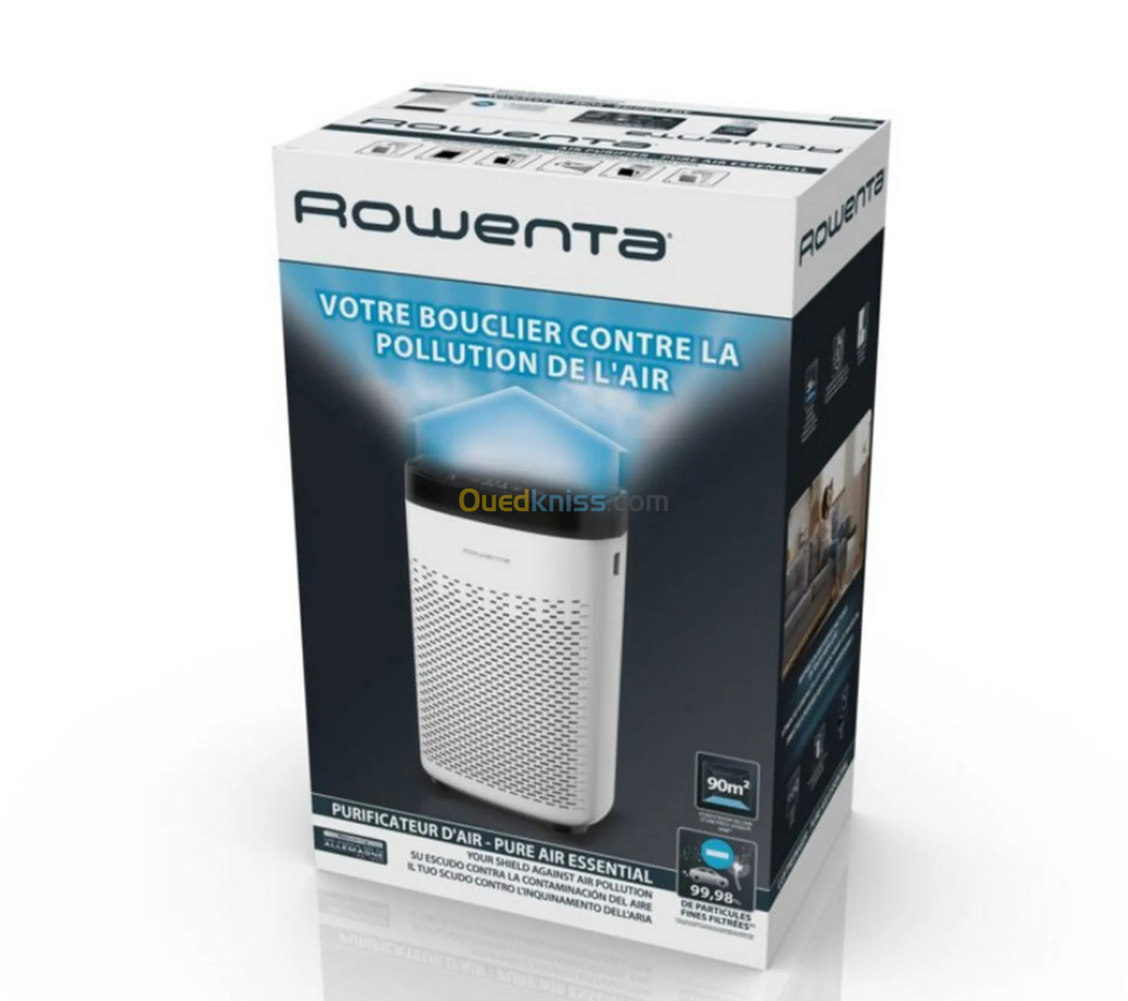 Rowenta Purificateur d'Air - silencieux- 3 niveaux de filtration, 3 vitesses  PU2530F0