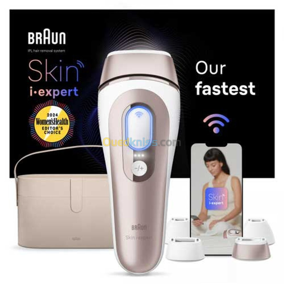 Braun Épilateur À Lumière Pulsée Intelligent Skin iexpert 4 Têtes Visage Et Corps PL7387