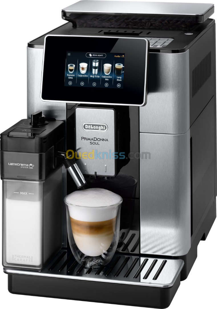 Machine a cafe broyeur Cappuccino delonghi primadonna soul - 19 BARS