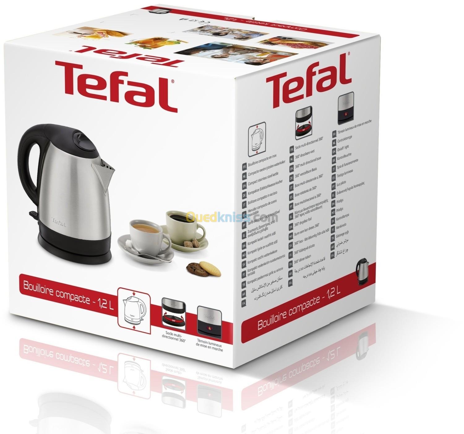 Bouilloire ELECTRIQUE inox 1.2L tefal compacte ki431d10 1800w