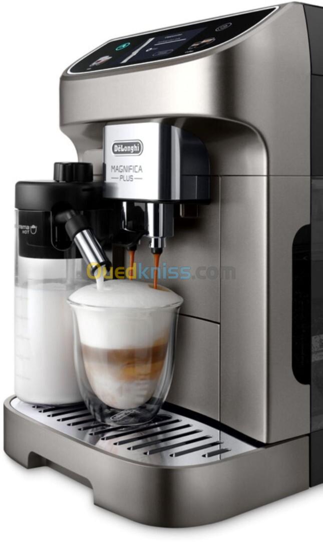 Delonghi Machine a cafe Broyeur cappucino Magnifica Plus-15 BARS-ecran tactile TITANE