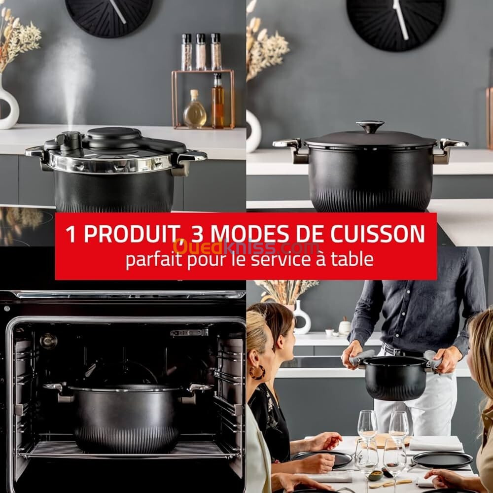  Seb Clipso Tempo 3-in-1 Cocotte-minute- 6l , Faitout, Cocotte a four P4810700