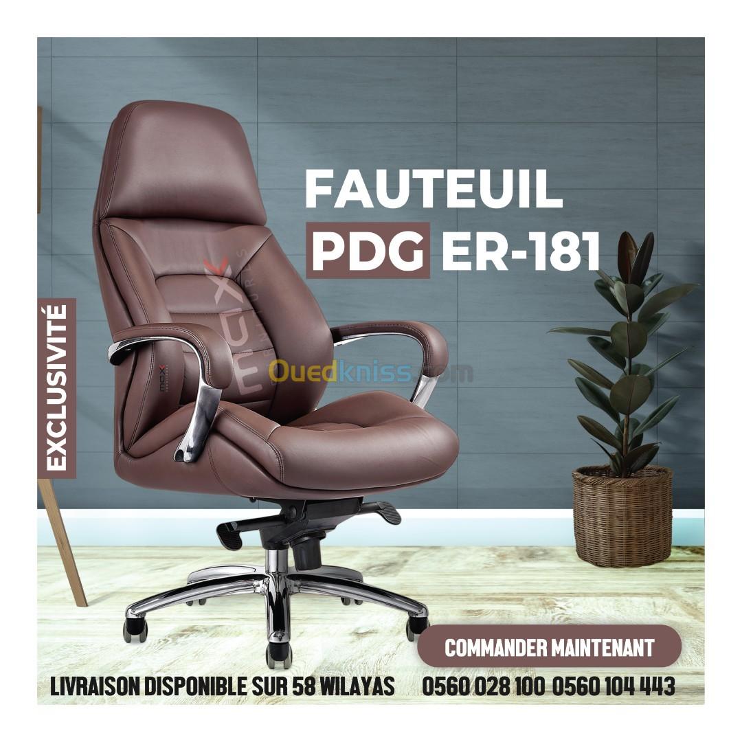 FAUTEUIL OPÉRATEUR - MODERNE - PDG - CUIR SYNTHETIQUE - ER-181