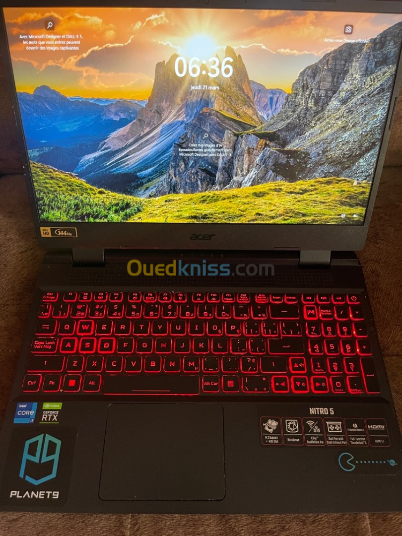 Acer nitro 5 i7 12th 12700H 16GB 512SSD