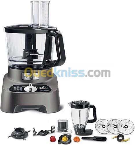 MoulinexDoubleForceRobotmultifonction + 10 accessoires,1000 W,Blender 2L, 31fonctions, LamasTitanium