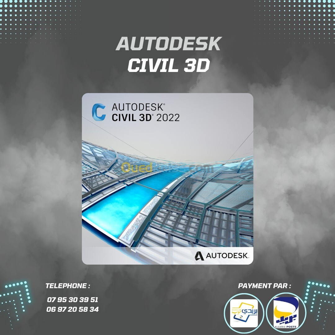 Autocad, Robot, Revit, Civil 3D et suite autodesk complète pour windows et Mac 