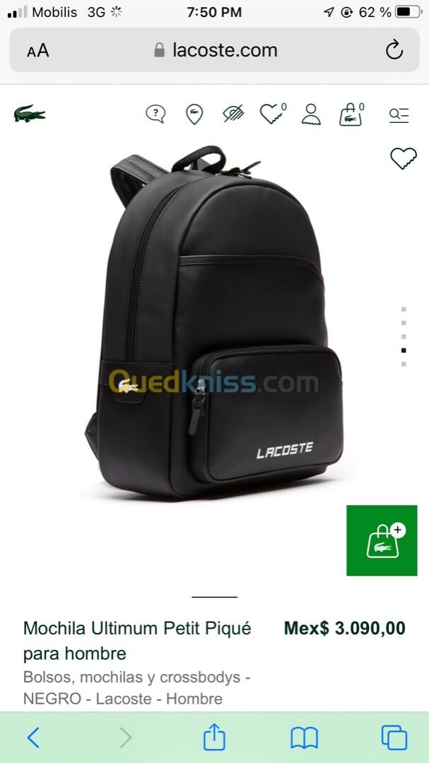 Sac a dos Lacoste cuir original