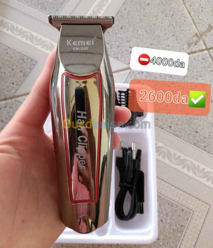  Tondeuse kemei rechargeable km032 spécial zéro 