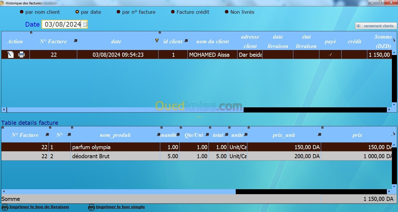 gestion des ventes et facturation