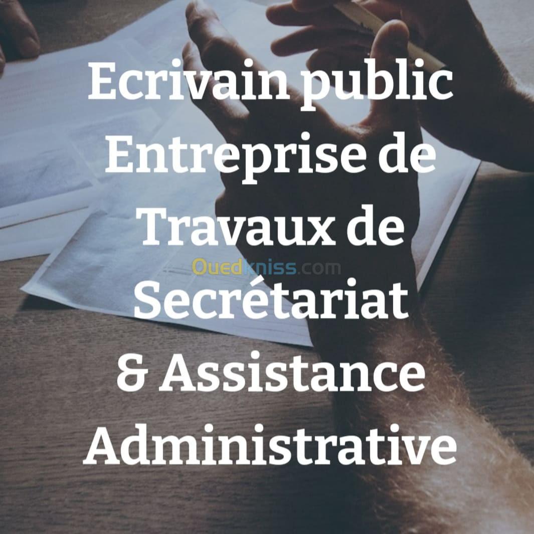 Ecrivain public, Secrétariat & Assistance Administrative