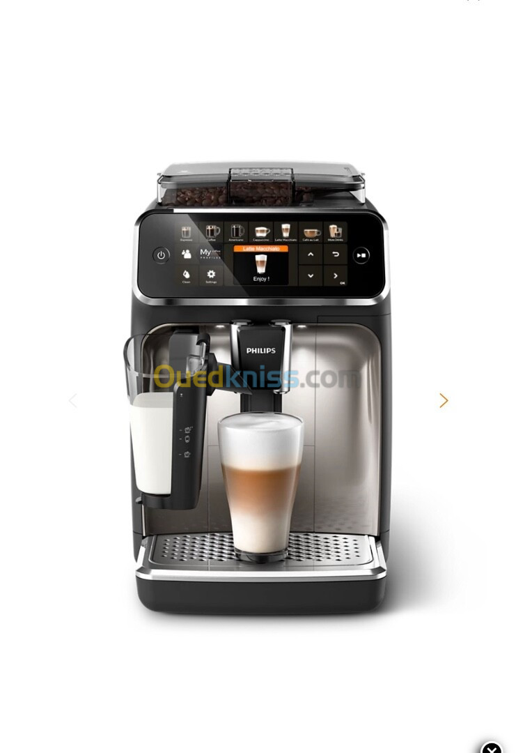 Machine a café Philips Série 5400 Noir / Chrome ep5447/90 ,12 boissons, carafe LatteGo