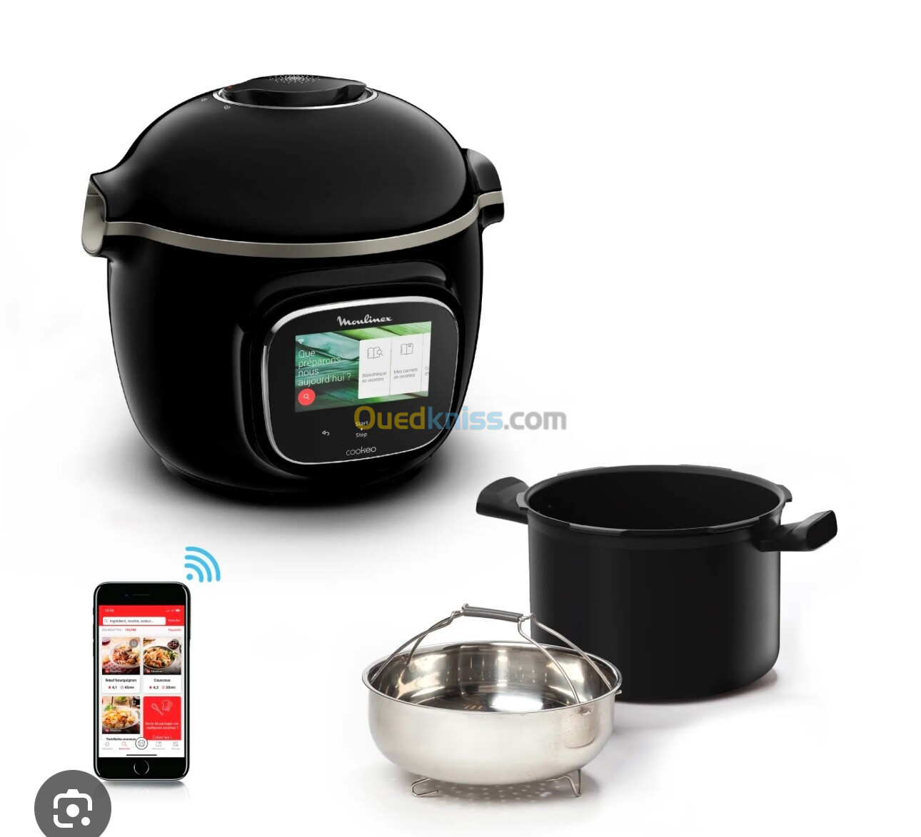   COOKEO Moulinex TOUCH WIFI MULTICUISEUR ELECTRIQUE 6L, 13 PROGRAMMES CE902800