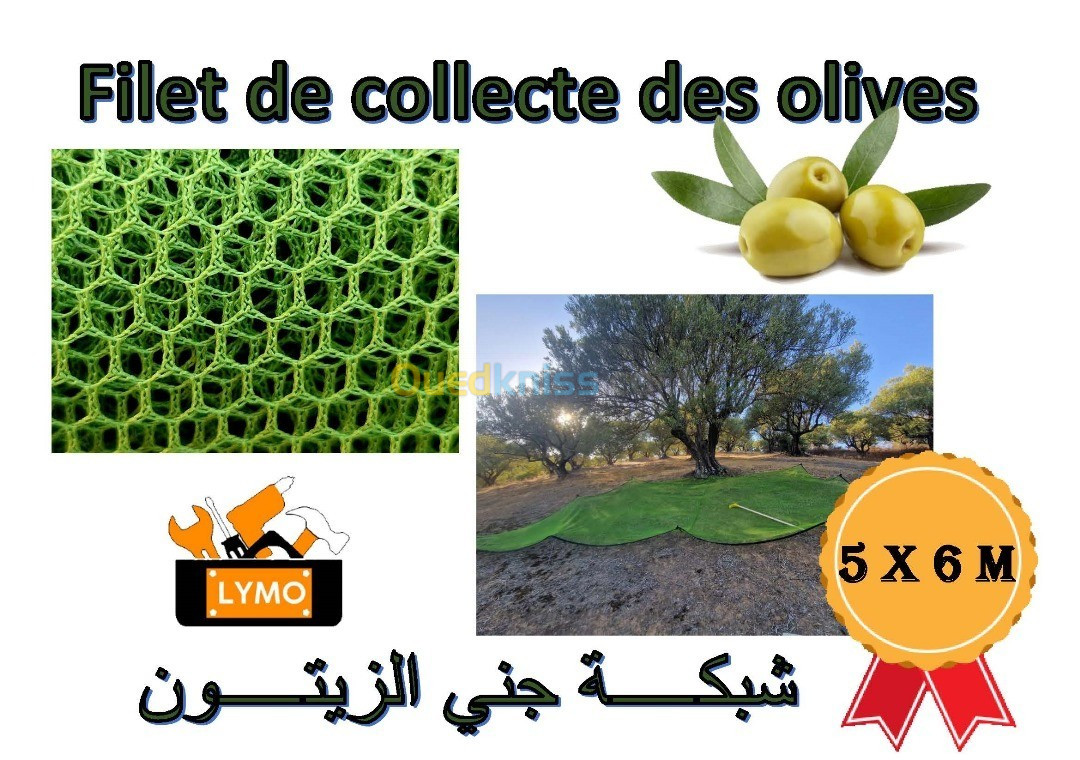 Filets de collecte des olives