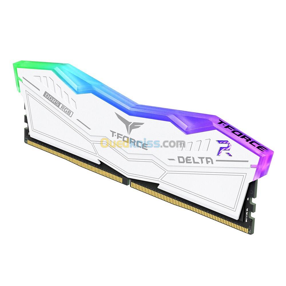 Ram TEAMGROUP DELTA 32GBX2 64GB 6000MHZ RGB DDR5 BLACK WHITE