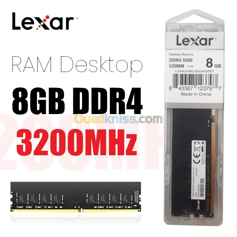 RAM Lexar UDIMM DDR4 RAM 8 Go 3200 MHz