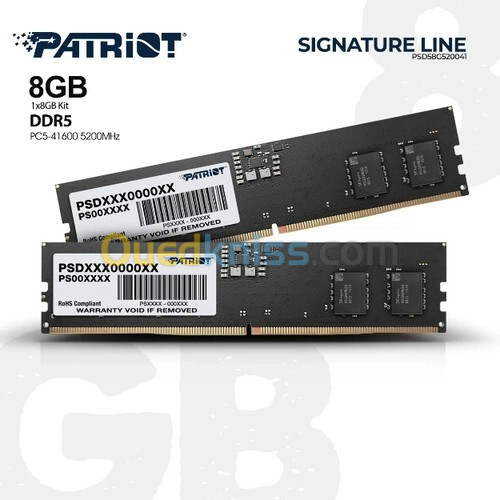 Ram Patriot Signature DDR5  8GB 5200MHz CL42 UDIMM