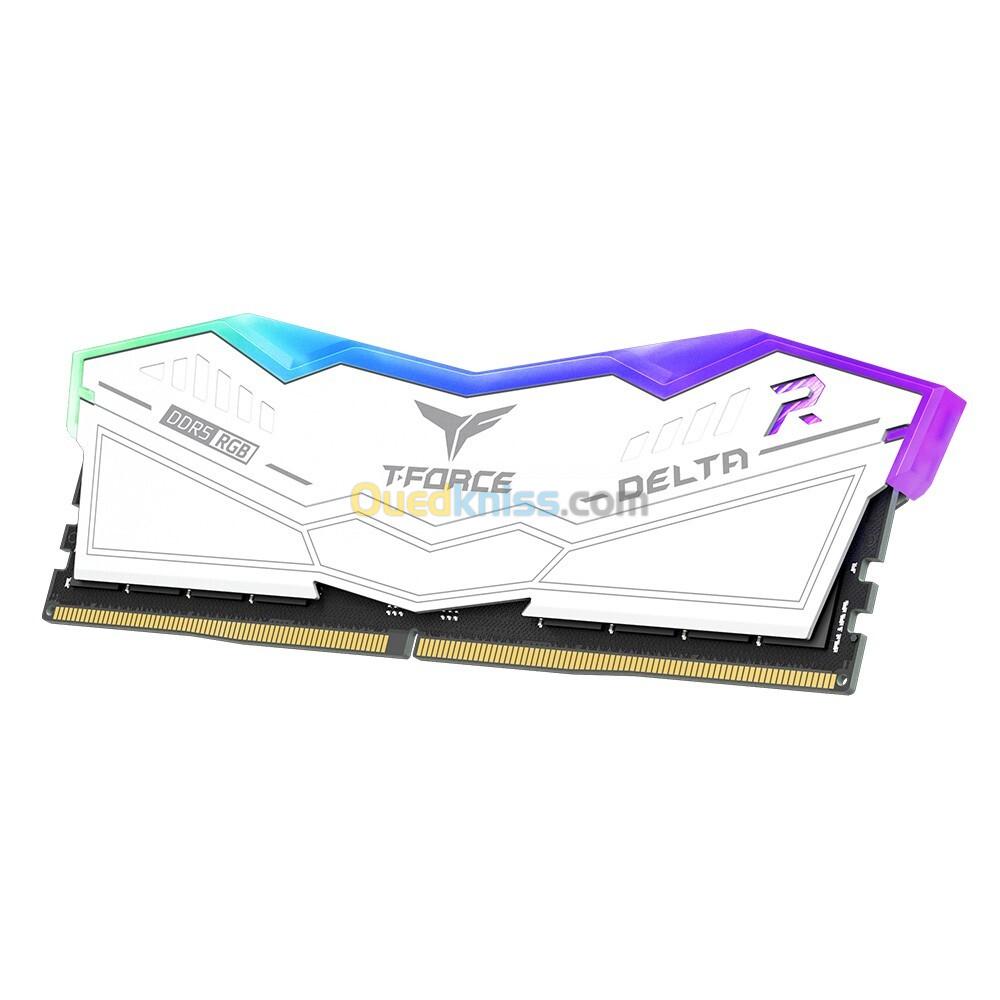 Ram TEAMGROUP DELTA 32GBX2 64GB 6000MHZ RGB DDR5 BLACK WHITE