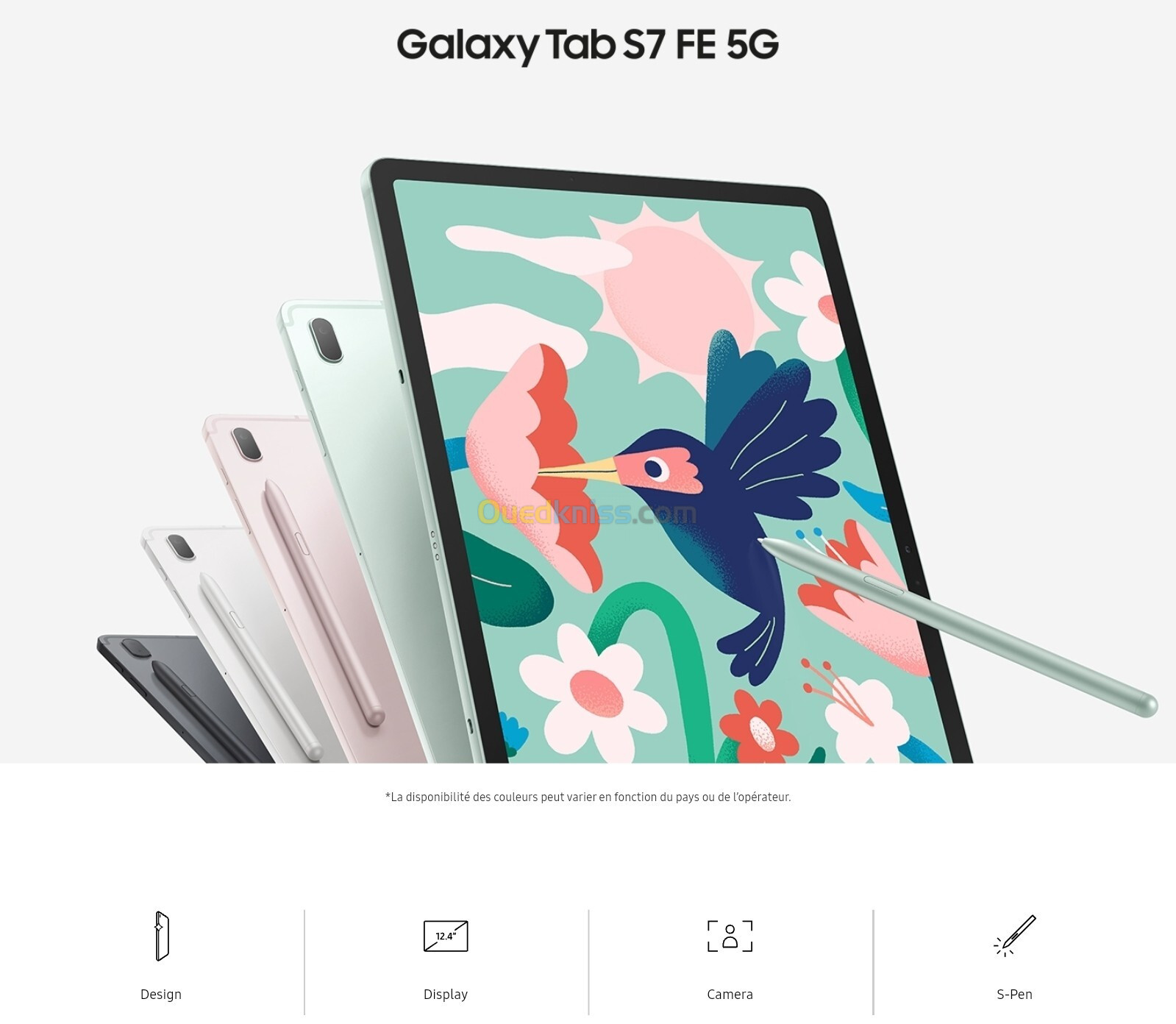 Samsung Galaxy Tab S7 FE 5G   6g/128g  neuve parfaite cellulaire avec spen