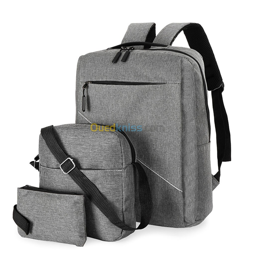  Sac à Dos Multifonctionnel 3Pcs Sortie USB Emplacement PC Portable