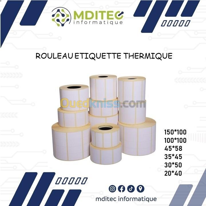 ROULEAU ETIQUETTE THERMIQUE 150 100 35 45 58 20 40 30 50 