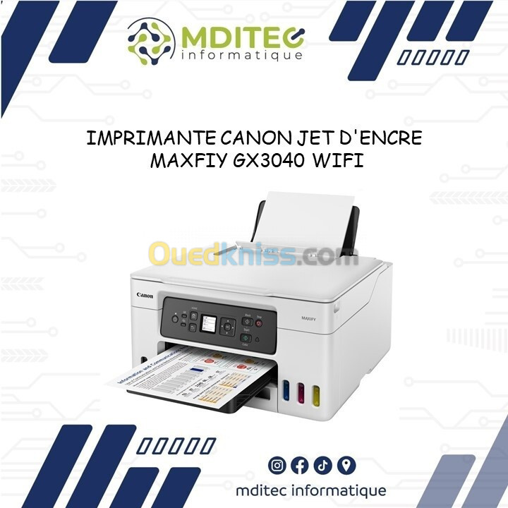 IMPRIMANTE CANON JET D'ENCRE MAXFIY GX3040 WIFI