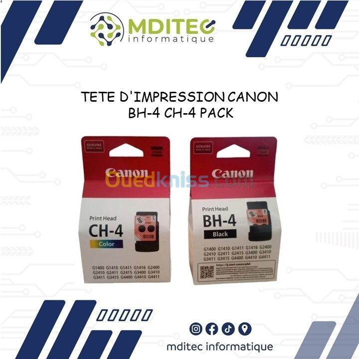 TETE D'IMPRESSION CANON BH-4 CH-4 PACK