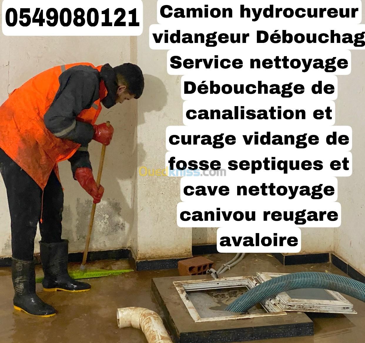   société camion Nettoyage Debouchage canalisation et curage Vidange de Fosse et Cave Vidange 