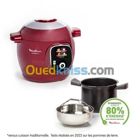 Moulinex Multicuiseur Intelligent Cookeo 180 RECETTES 6L - 1600W - Rouge  Ce85B510