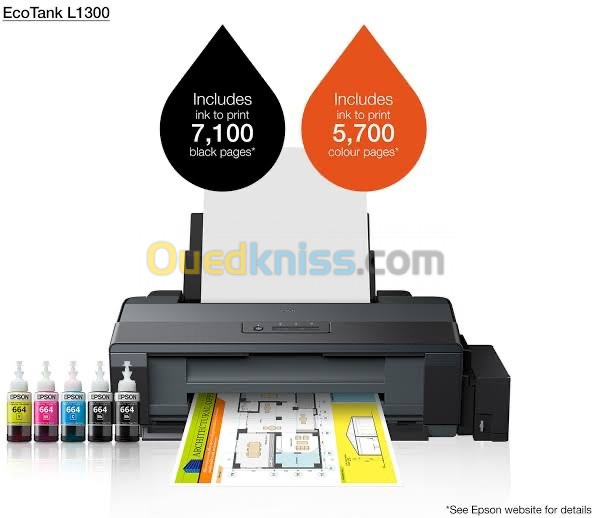 Imprimante Epson Ecotank L1300 Jet encre réservoir neuf jamais utilisé 