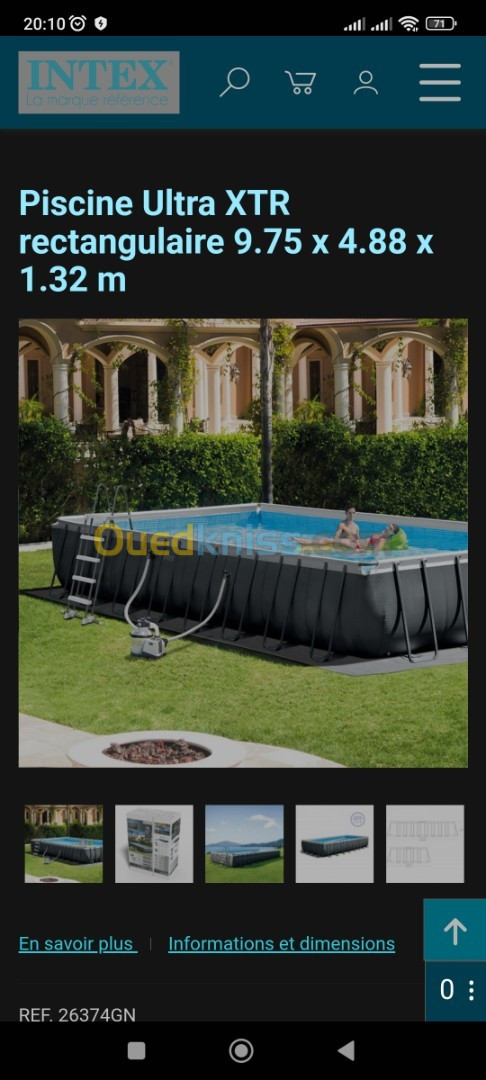 Piscine Intex GM 9.75*4.88*1.32 (25 millions)