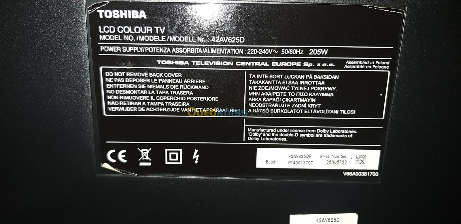 TV Toshiba Regza FHD 42 pouces