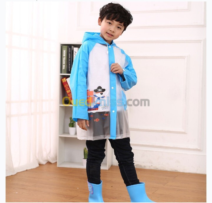 Capuche Poncho Pluie Enfant Impermeable Anti Pluie V3