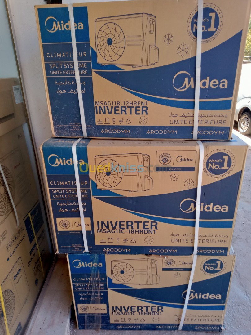 Climatiseur midea inverter 12000btu et 18000btu