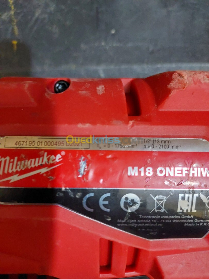 Boulaneuse à choc Milwaukee 18v 5Ah (BL-2021)