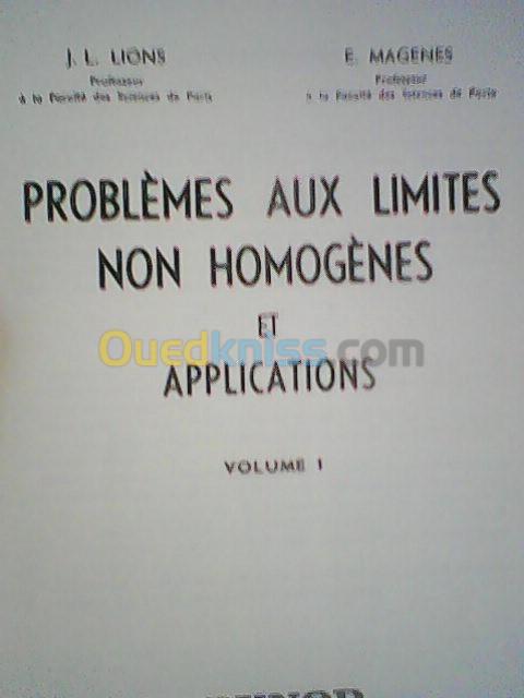 Problèmes aux limites non homogènes  et applications volume 1,