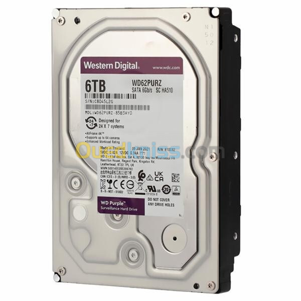 DISQUE DURE WESTERN DIGITAL 6 TB PURPLE