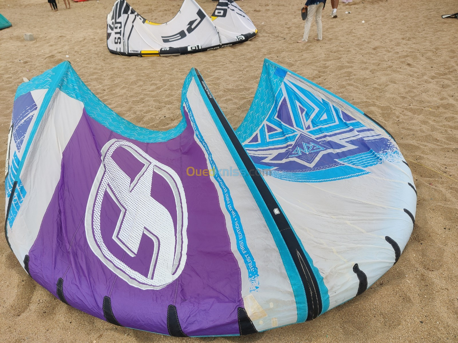 Aile de kitesurf et barre 