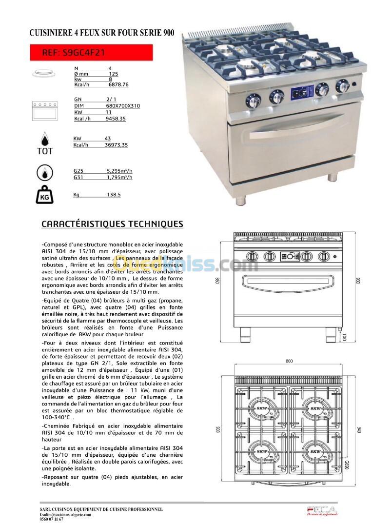 EQUIPEMENT DE CUISINE PROFESSIONNEL