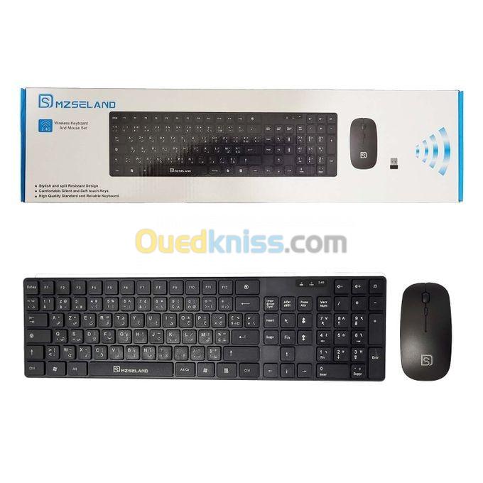 Ensemble Combo Clavier souris sans fil Mzseland KB 7410