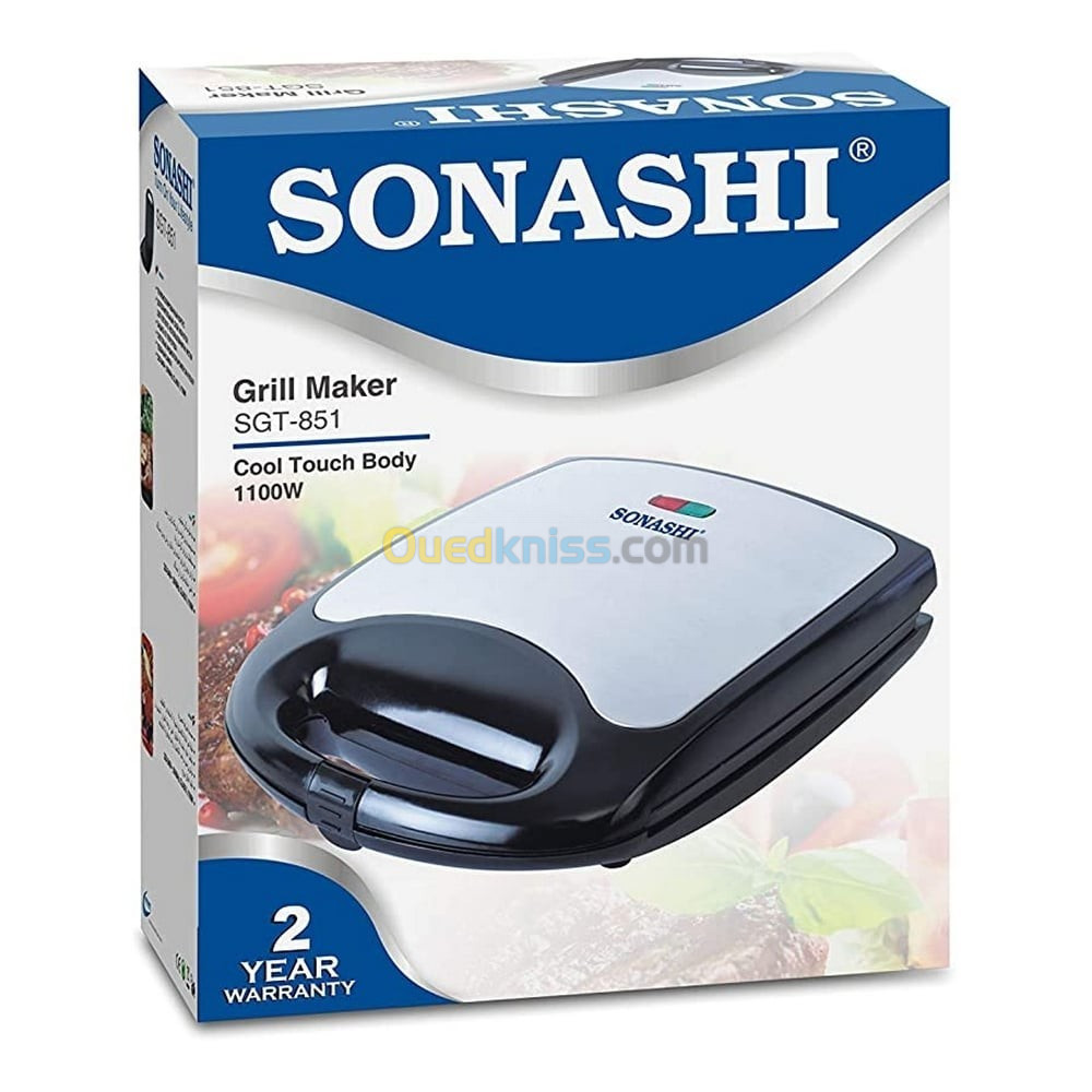 SONASHI Panineuse et Grill 1100W - SGT-851