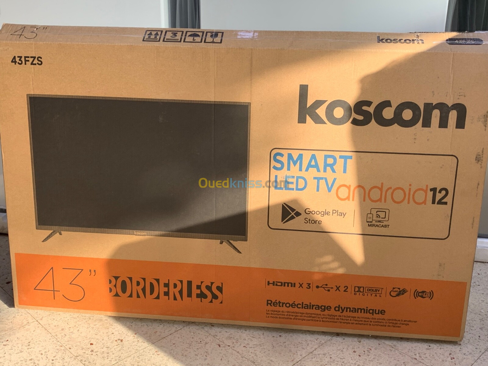 Télévision 43" Android 11 koscom framless