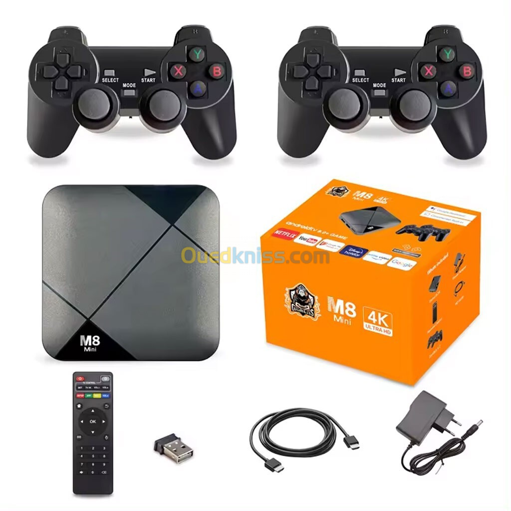 Mini Portable Game Box 4K Android TV BOX Video Gaming Console 10000 Games 64GB