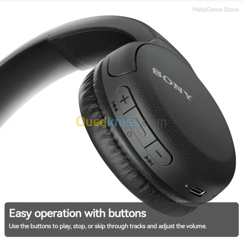 Sony Casque Bluetooth Original sans fil assistant vocal intégré, charge rapide, 35 heures