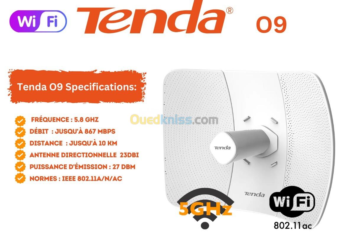 Tenda CPE O9 antenne WiFi 5 Jusqu'à 867 Mbps long distance