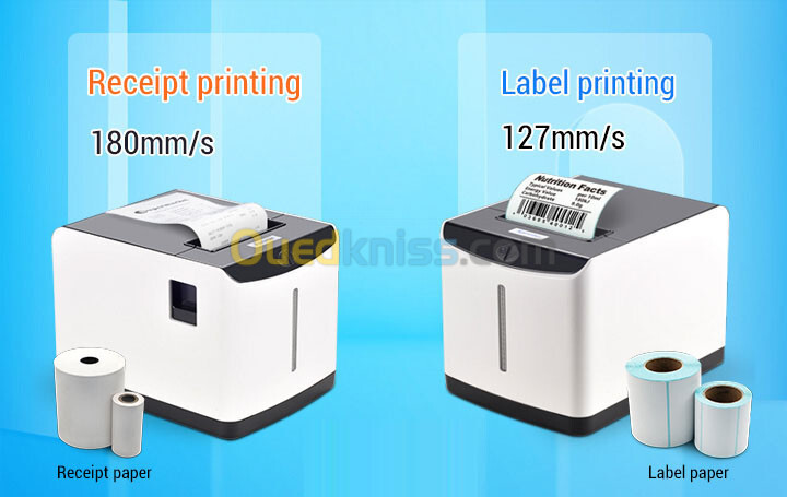 Imprimante Cod-Barre Xprinter xp-Q371U 2en1 ticket et code a barre automatique