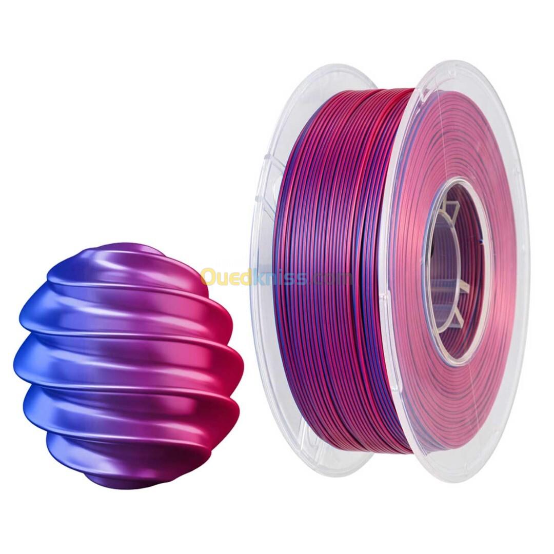 FILAMENT 3D PRINTER PLA PLUS 1.75MM / 2 COULEUR  