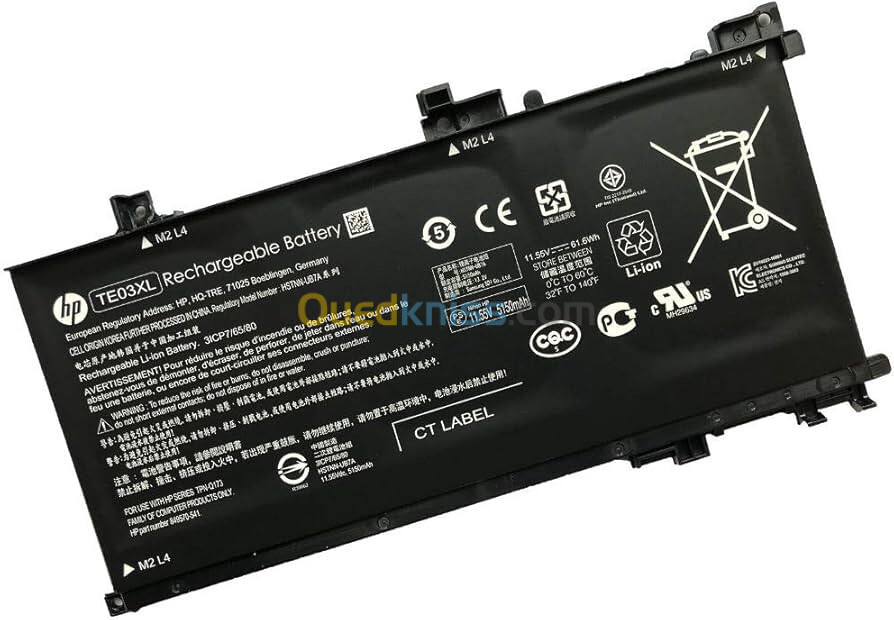 BATTERIE HP TE03XL TE04XL FOR HP OMEN 15-AX - PAVILLION 15-BC - 15-AY 15-AX SERIES ORIGINAL