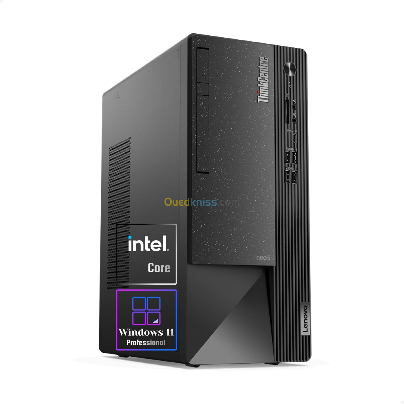 DESKTOP LENOVO THINKCENTRE 50T I3-12100 16GB RAM / HDD 1TB / ECRAN L22-40 POUCES VGA / HDMI 4MS 75HZ