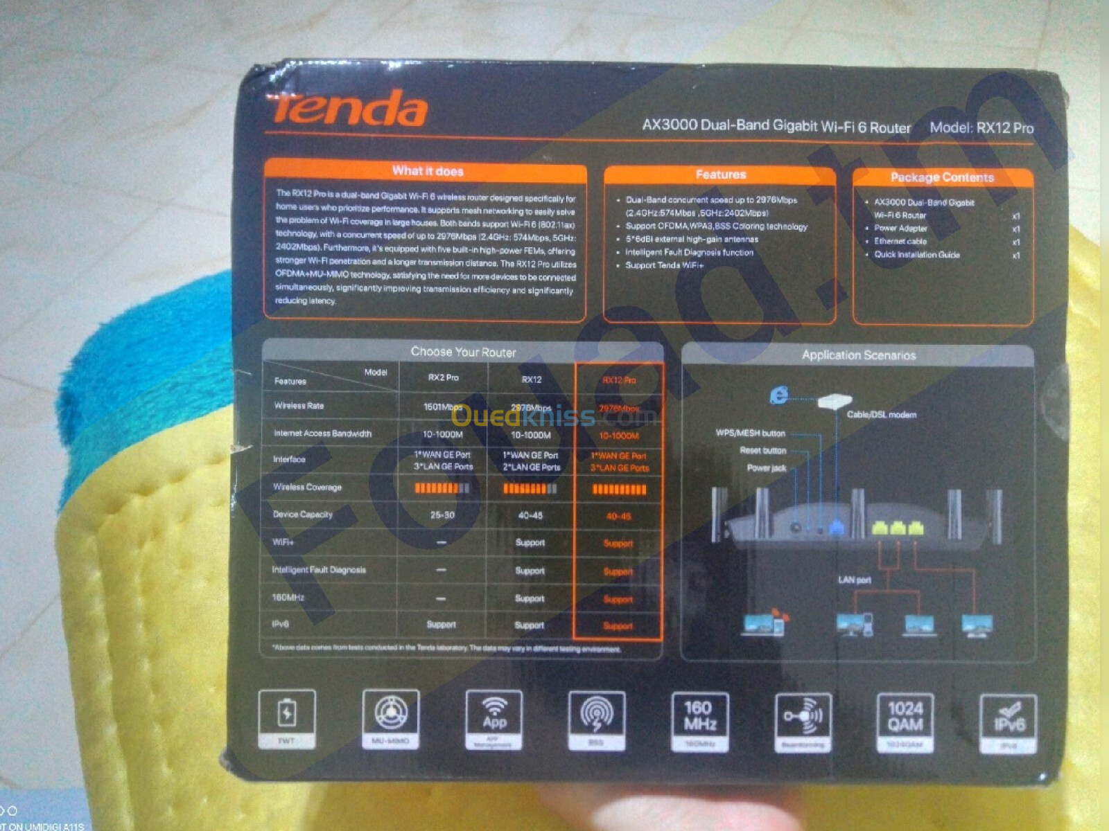 Tenda AX3000 RX12Pro Router Gigabit Wifi6